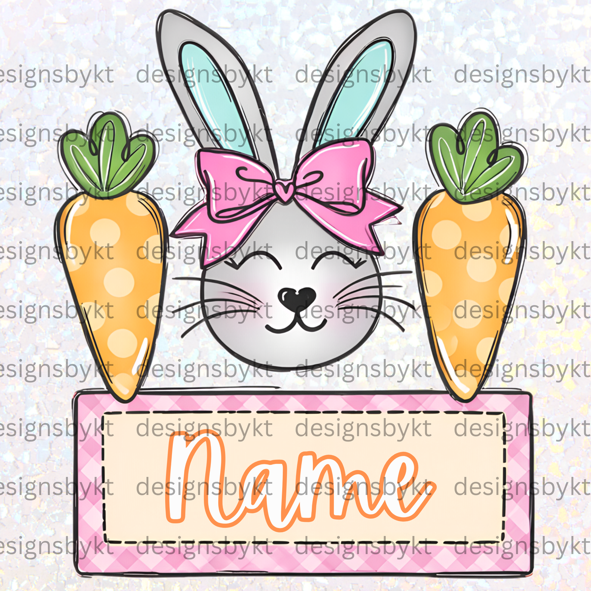 Custom Easter Name Plate