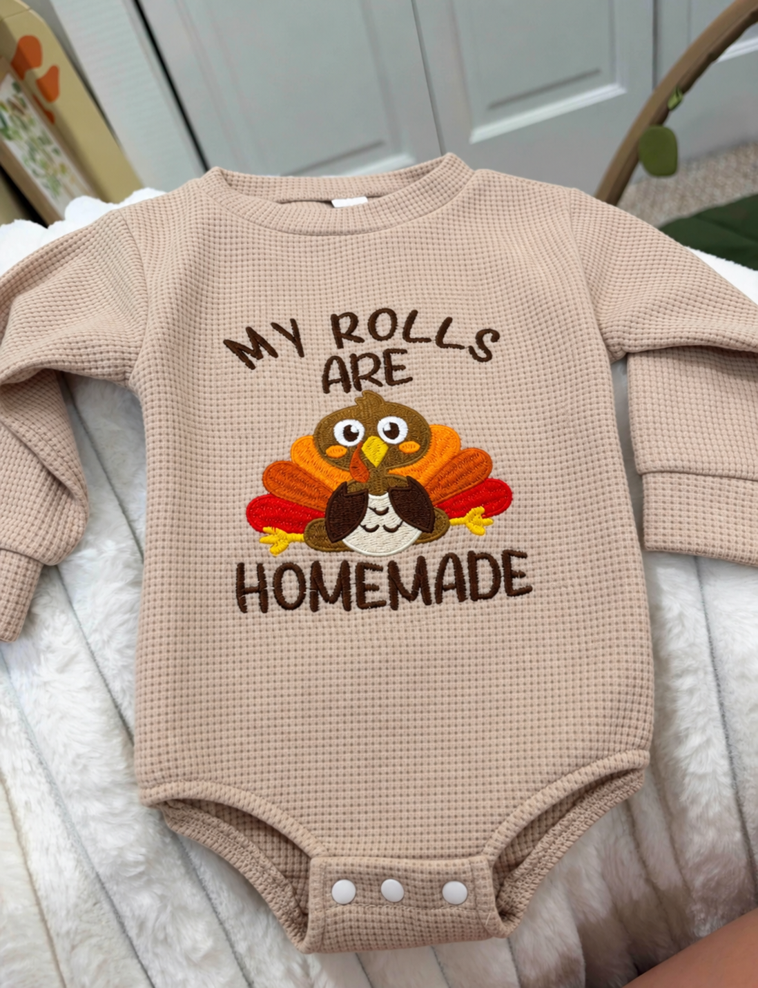 My Rolls Are Homemade Baby Thanksgiving Romper