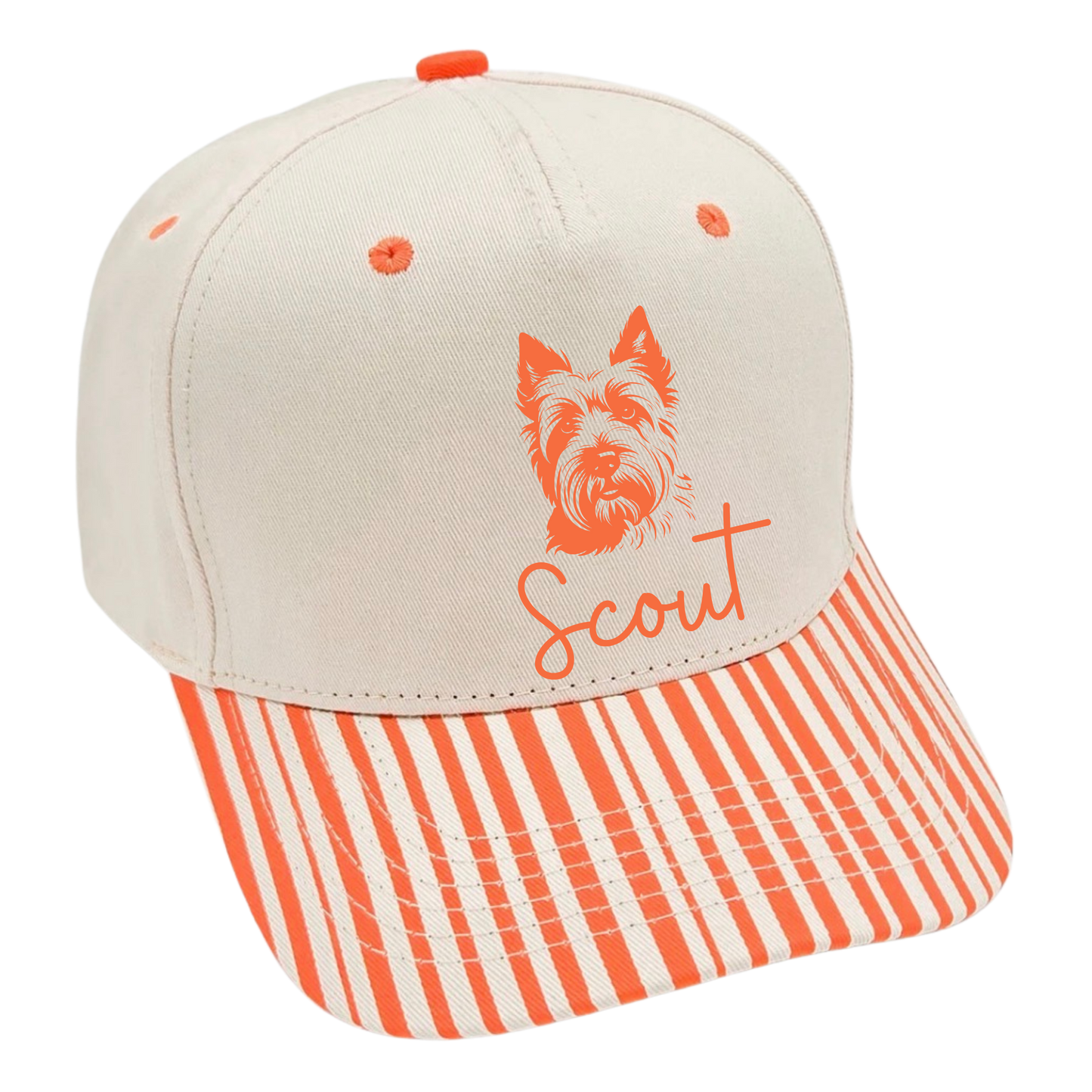 Furry Friend Orange Striped Cap