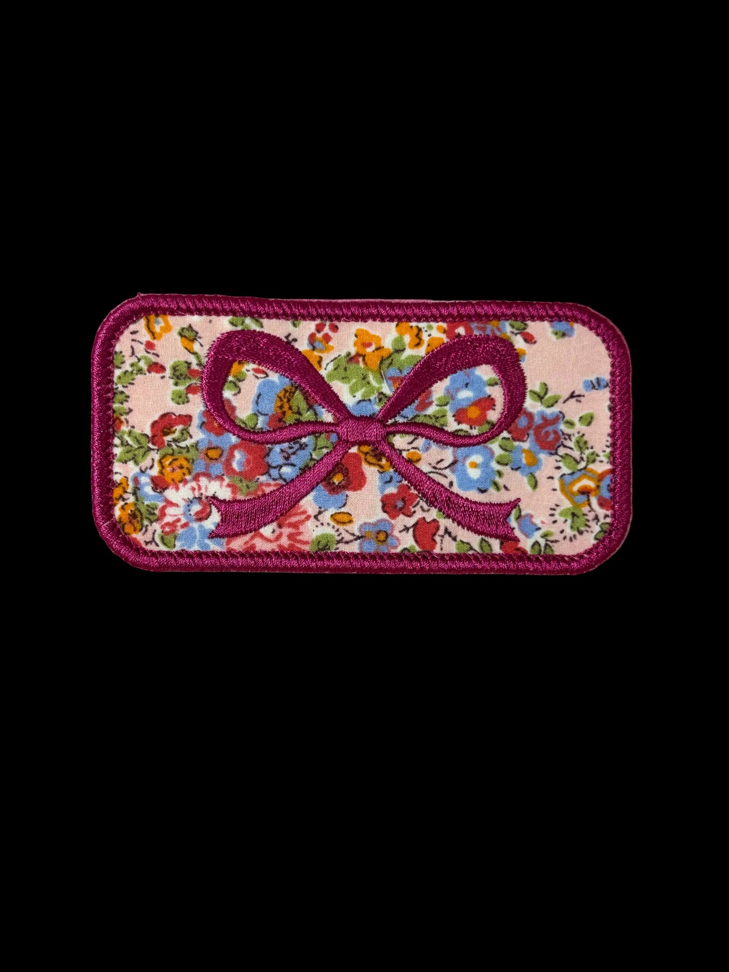 Embroidered- Floral Bow Pink