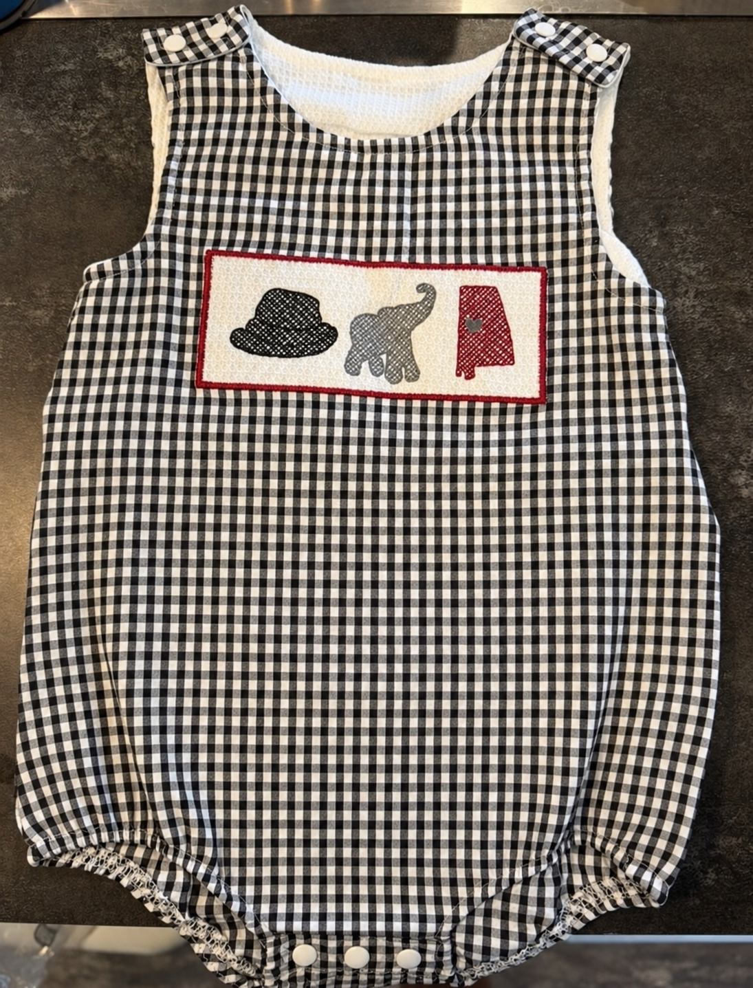 Black Gingham Game Day Outfit AL