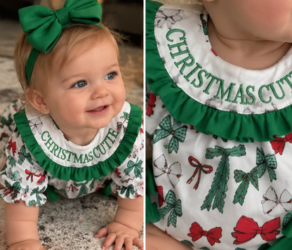 Christmas Cutie Baby Girl Christmas Bubble