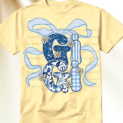 Blue Floral Gigi|Nana|Mimi