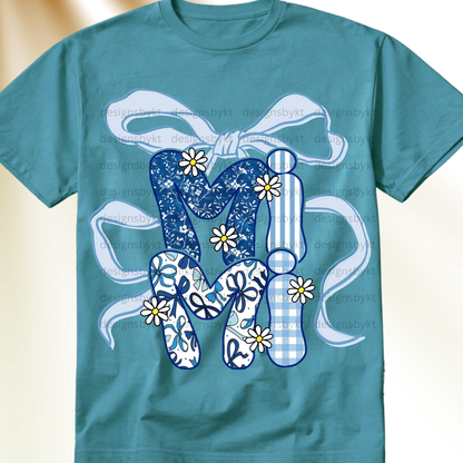 Blue Floral Gigi|Nana|Mimi