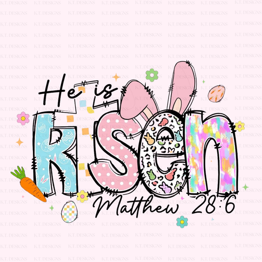 Risen Leopard Easter Transfer