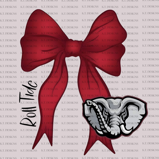 Roll Tide Girly Bow