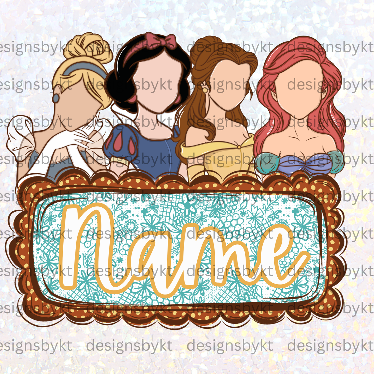 Custom Princess Name Plate