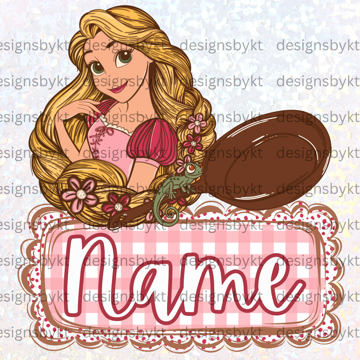 Custom Rapunzel Name Plate