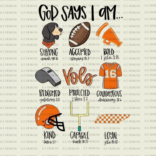 Tennessee God says I am...
