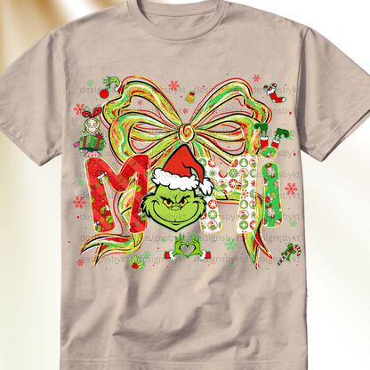 Watercolor Grinch Mimi|Grandma|Nana