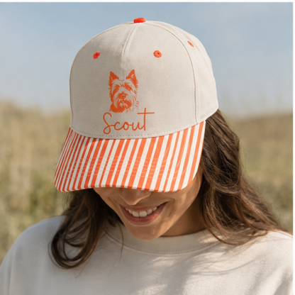 Furry Friend Orange Striped Cap