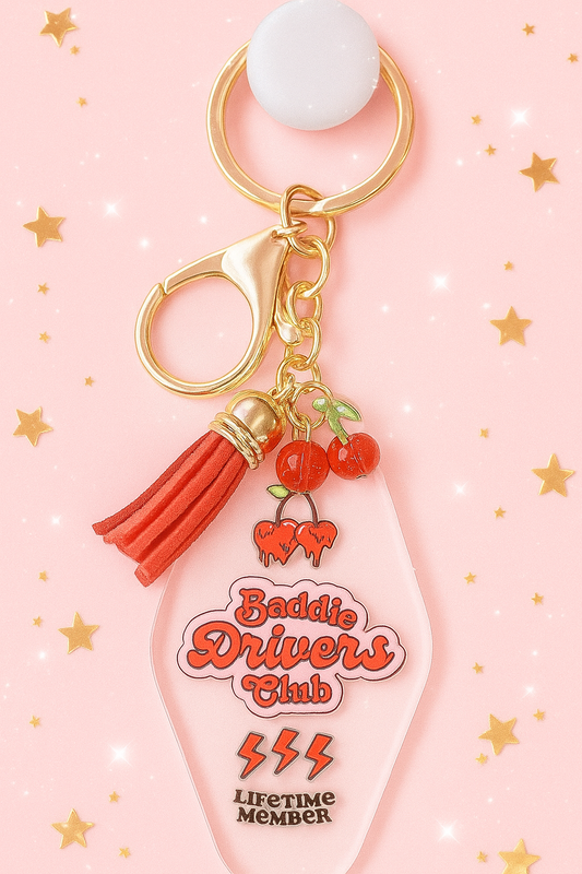 Cherry Baddie Keychain 🍒✨