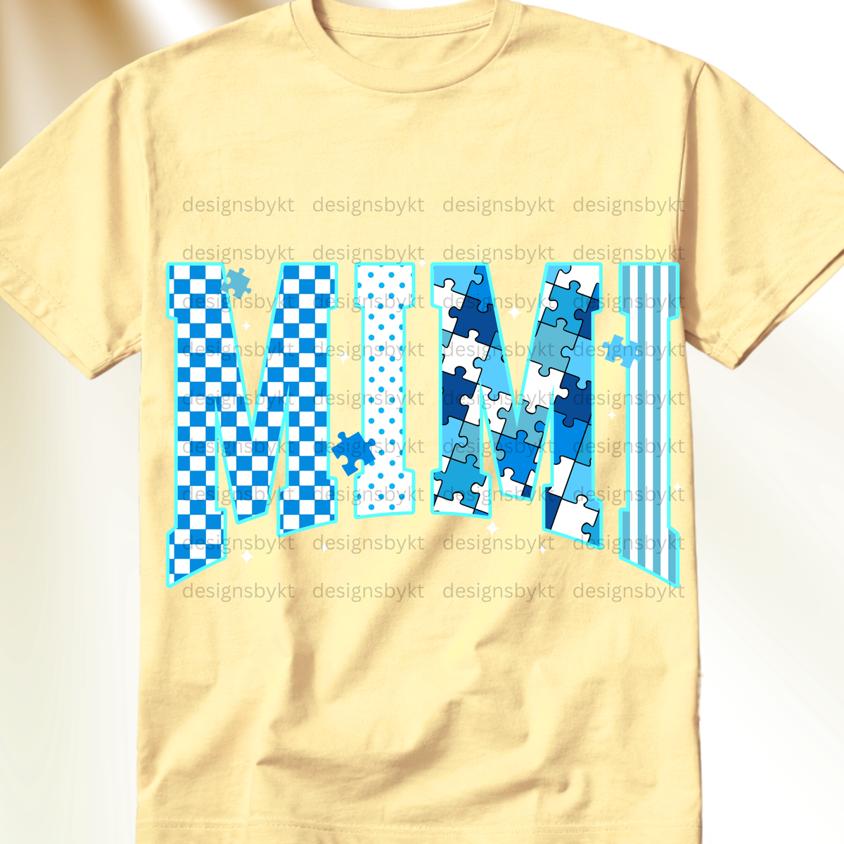 Blue Autism Letters Gigi|Mimi|Nana