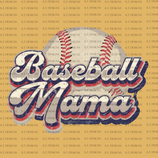 Retro Baseball Mama