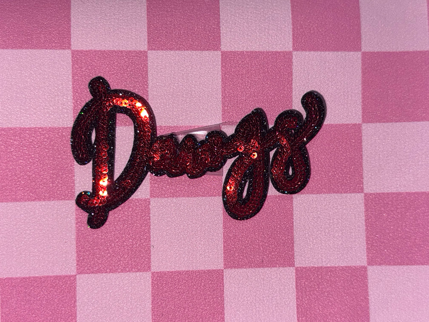 Red sequin Dawgs