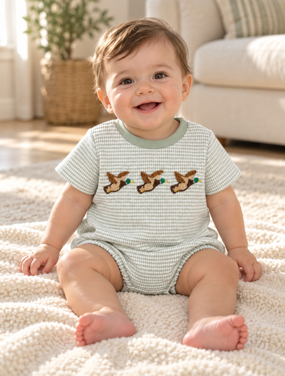 Baby Boy Duck Bubble Romper
