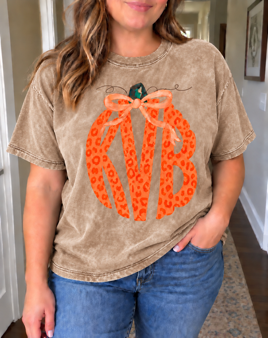 Pumpkin Monogram Tee