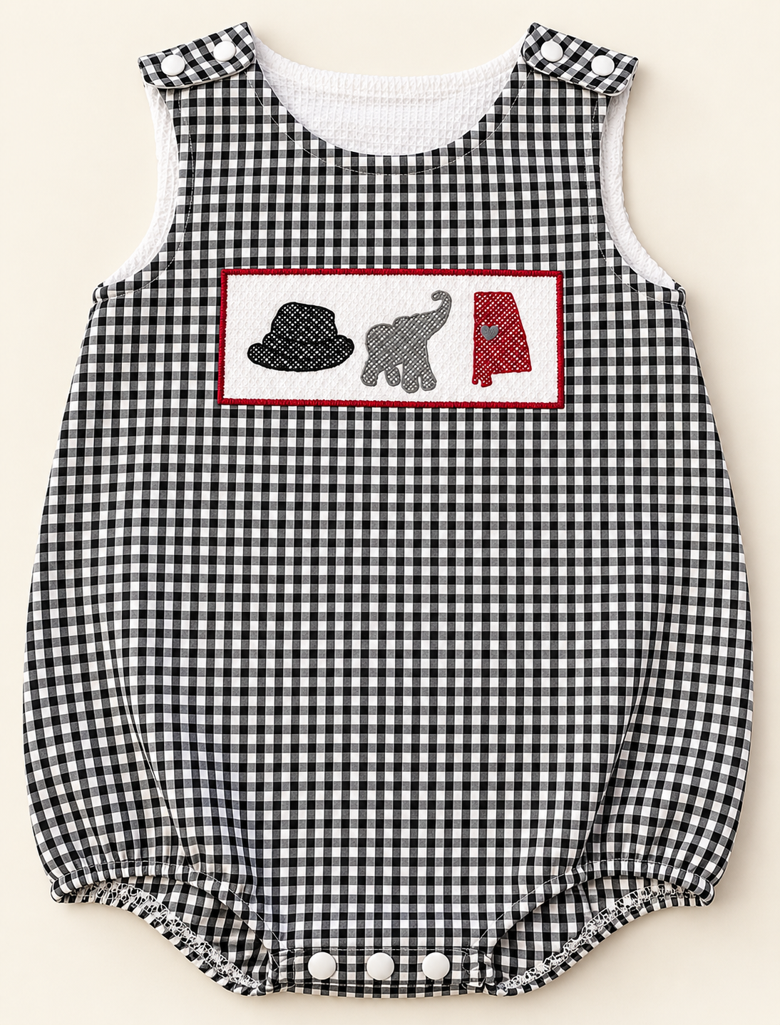 Black Gingham Game Day Outfit AL