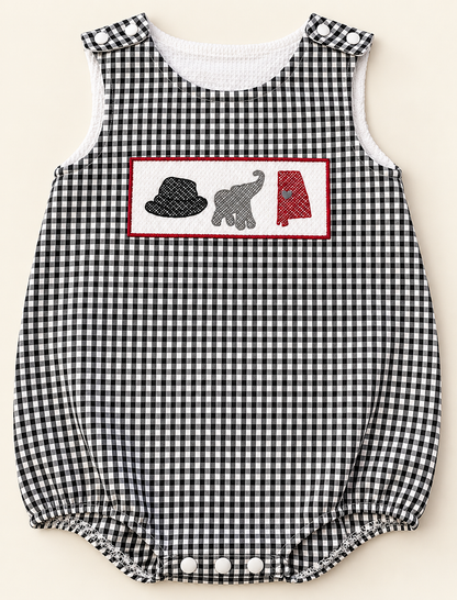 Black Gingham Game Day Outfit AL