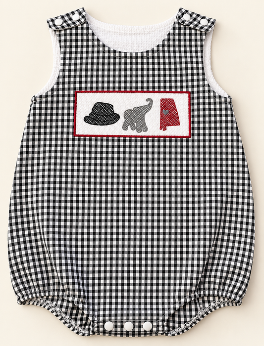 Black Gingham Game Day Outfit AL