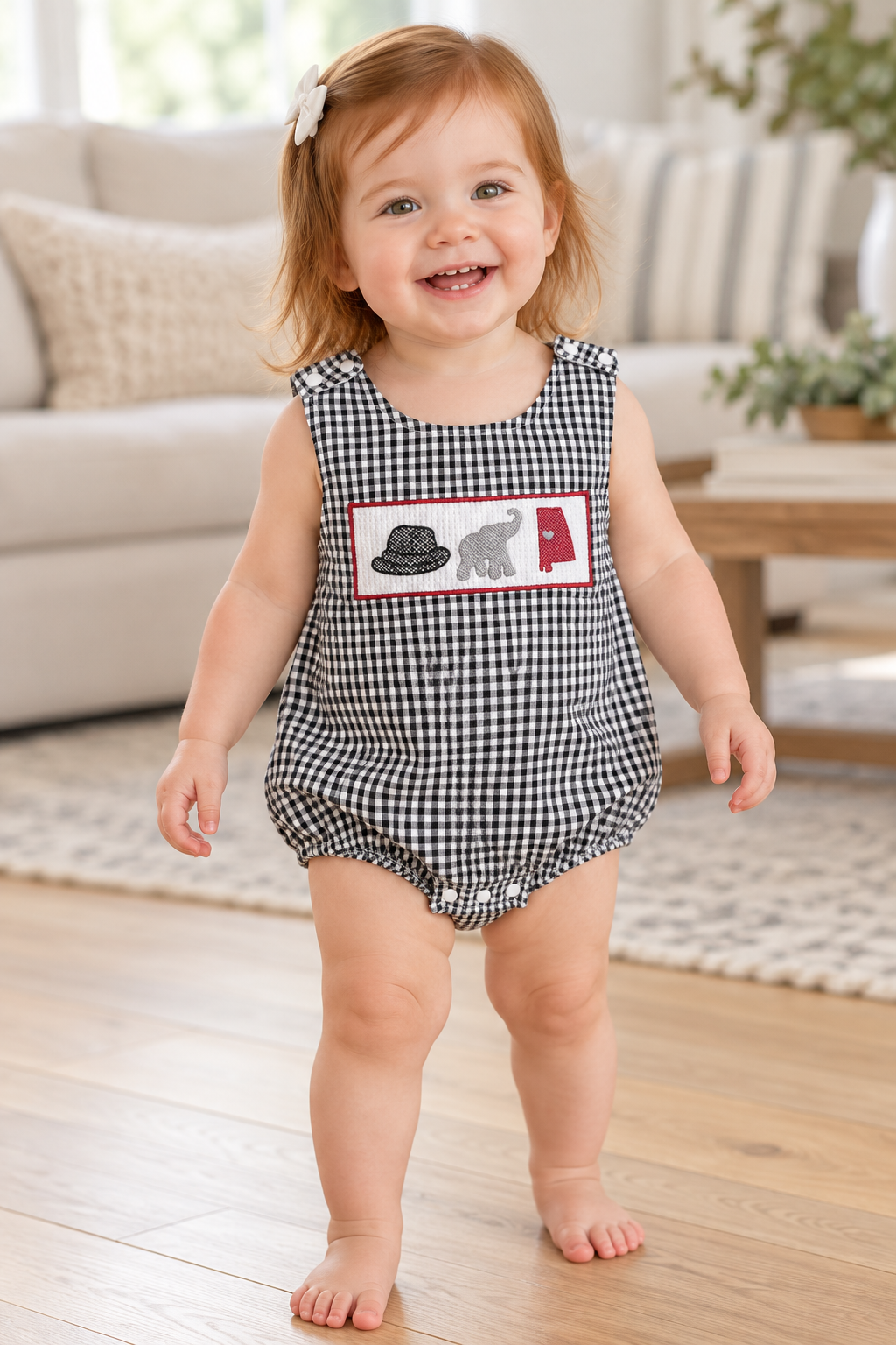 Black Gingham Game Day Outfit AL